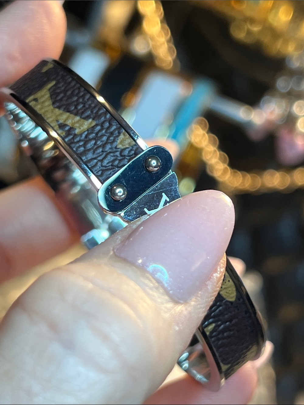 Silver Stainless Steel  Designer-Inspired Bracelet-Upcycled